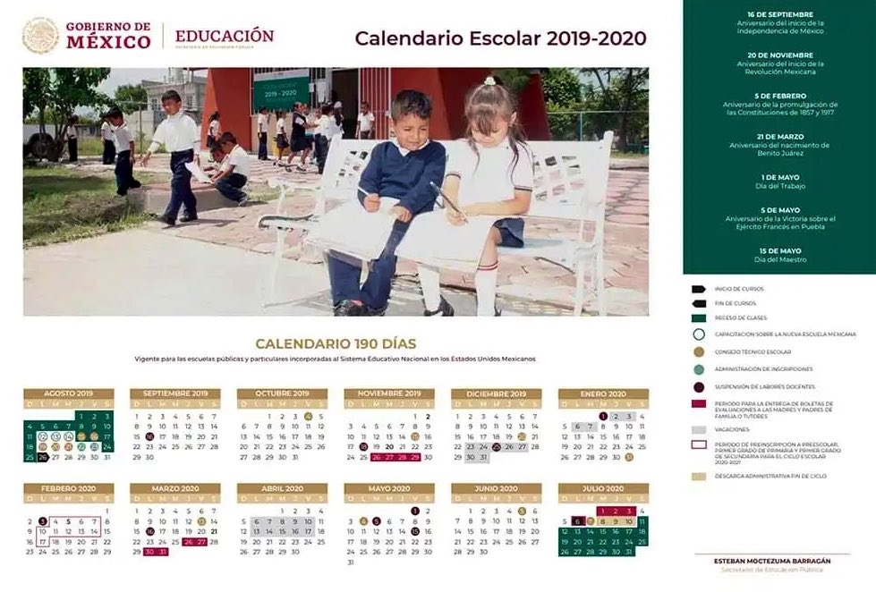 SEP calendario escolar Educación Básica